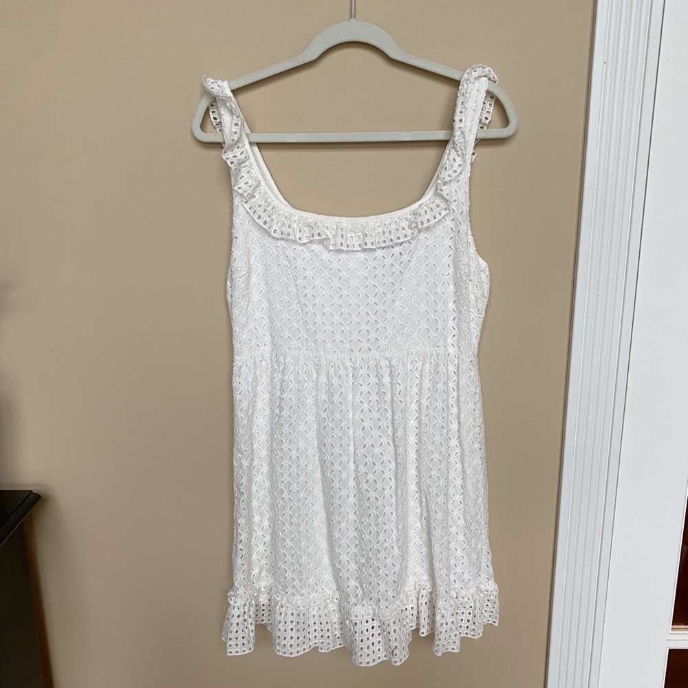 Lulus White Lace Textured Dress